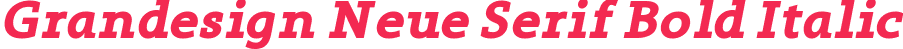Grandesign Neue Serif Bold Italic